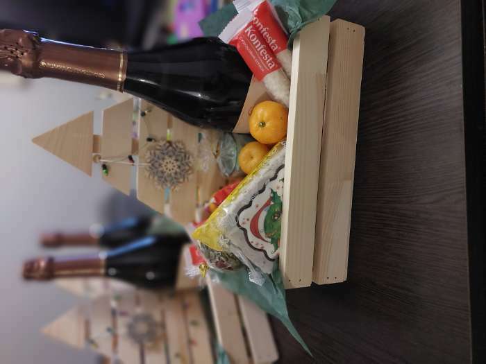 Фотография покупателя товара Кашпо деревянное реечное "Ёлочка" 24,5х15,5х29 см натуральное - Фото 1