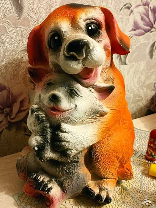 Фотография покупателя товара Копилка "Собака с кошкой"  29х18х20см - Фото 1