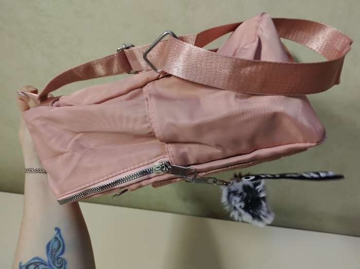 Фотография покупателя товара Рюкзак городской из текстиля, 2 наружных кармана, 4 кармана, цвет розовый - Фото 2