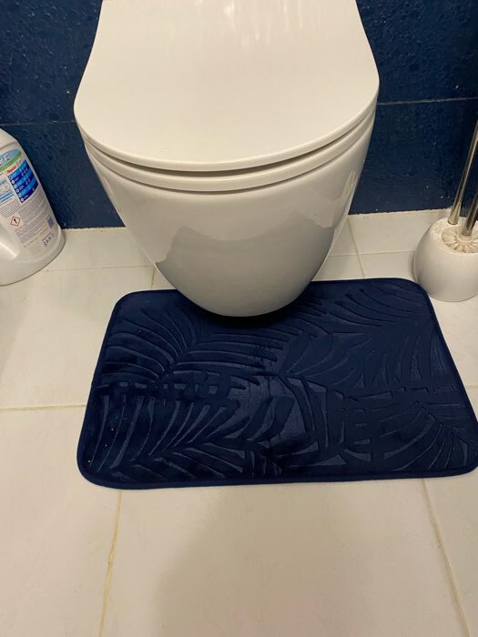 Фотография покупателя товара Коврик для ванной SAVANNA «Патриция», 40×60 см, цвет синий - Фото 1