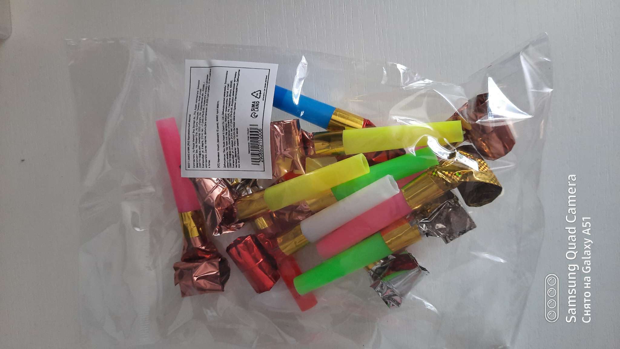 Фотография покупателя товара Карнавальный язычок, набор 12 шт., цвета МИКС - Фото 3