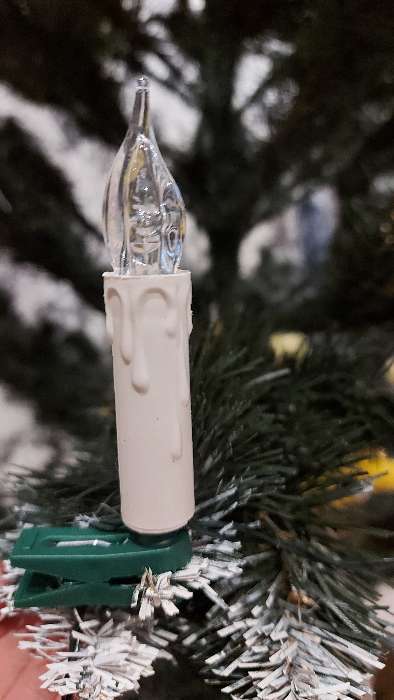 Фотография покупателя товара Гирлянда «Нить» 10 м с насадками «Свечи на прищепке», IP20, тёмная нить, 50 LED, свечение тёплое белое, 220 В - Фото 83