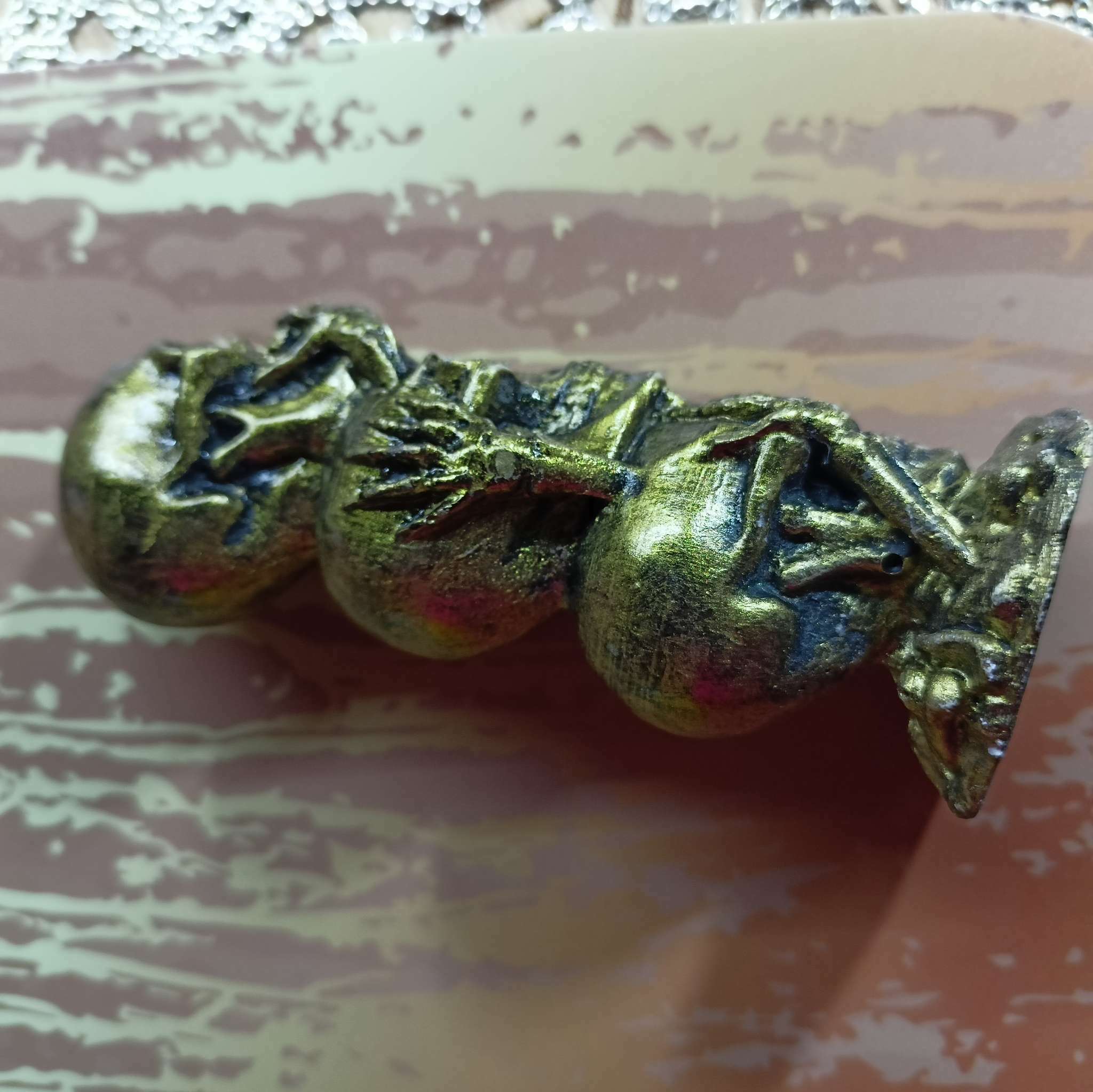 Фотография покупателя товара Фигура "Три черепа" состаренное золото, 10х4х4см - Фото 16
