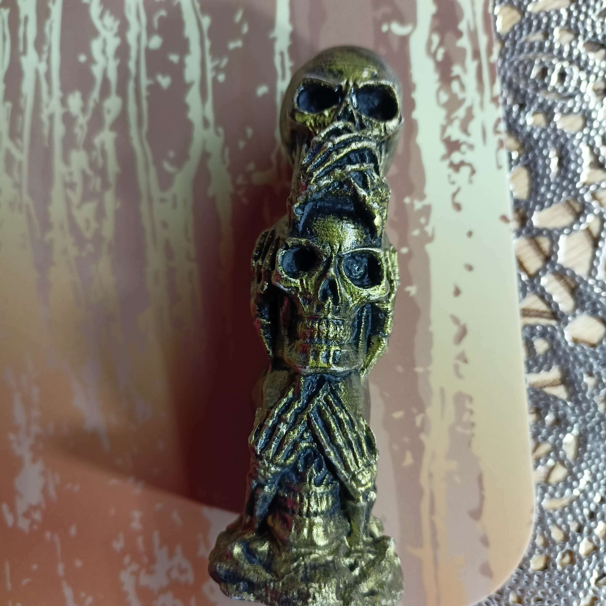 Фотография покупателя товара Фигура "Три черепа" состаренное серебро, 10х4хх4см - Фото 17