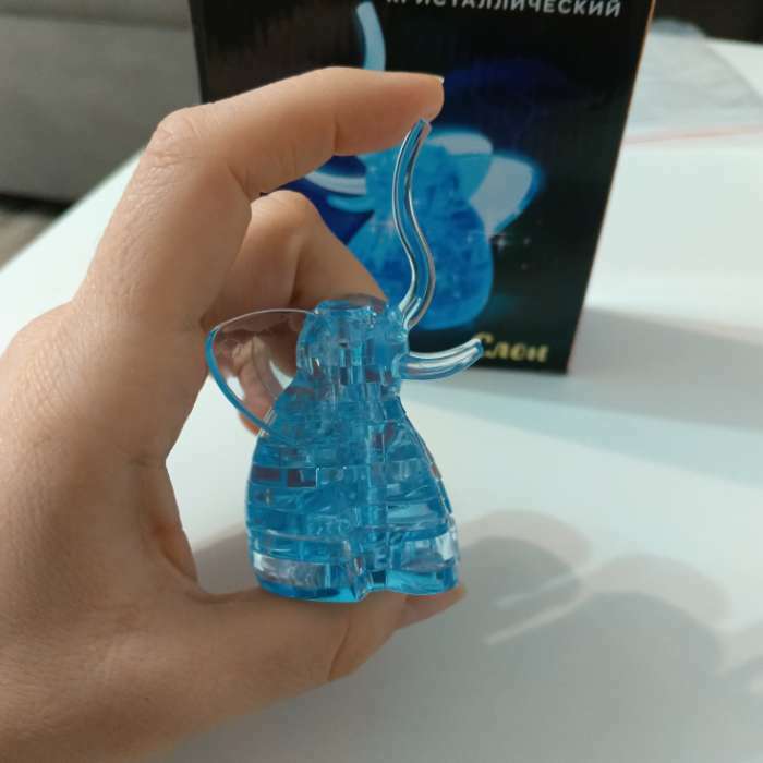Фотография покупателя товара 3D пазл «Слон», кристаллический, 20 деталей, цвета МИКС - Фото 1