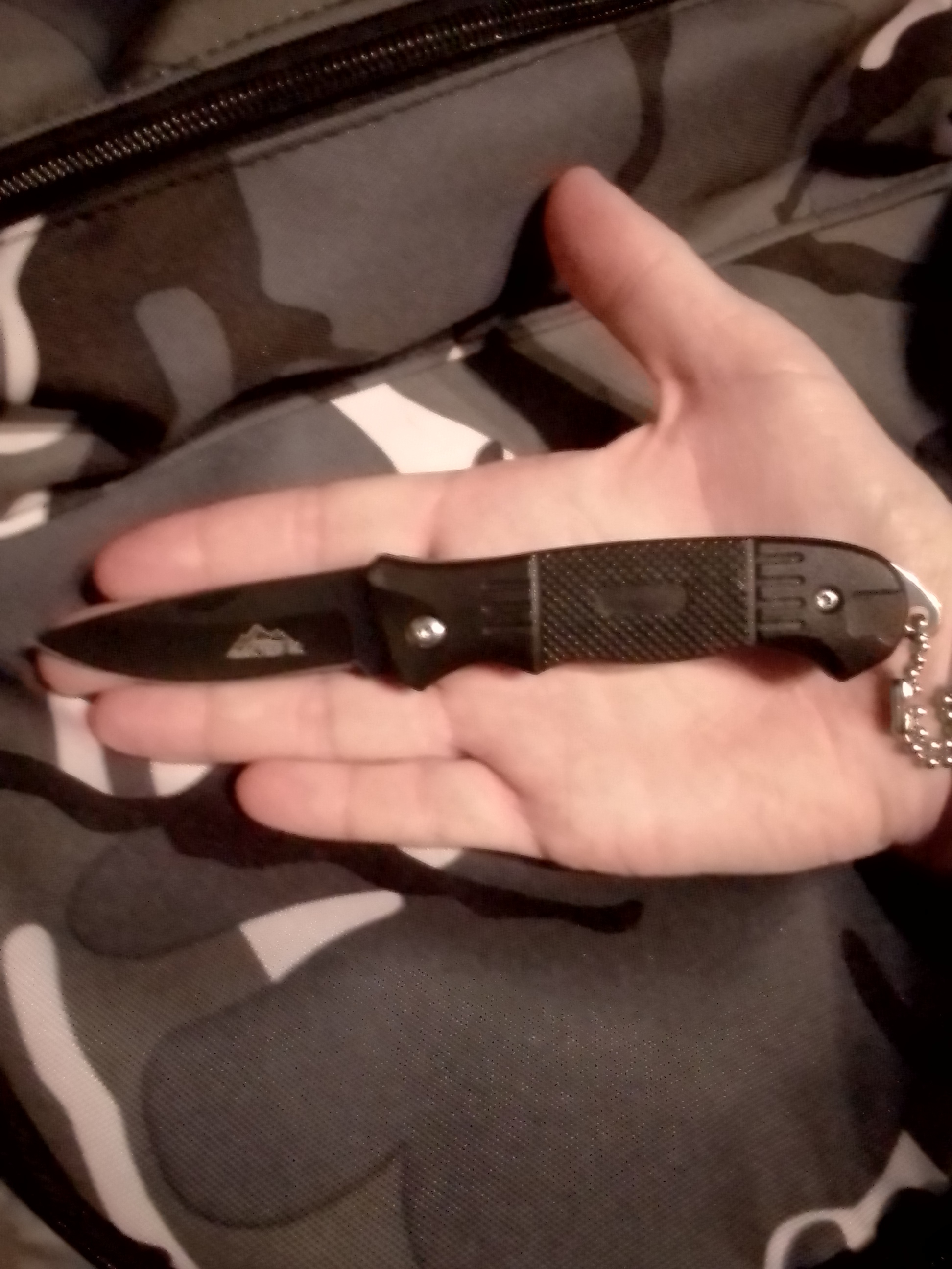 Фотография покупателя товара Нож складной "Привал" 15см, клинок 65мм/1,4мм, с цепочкой