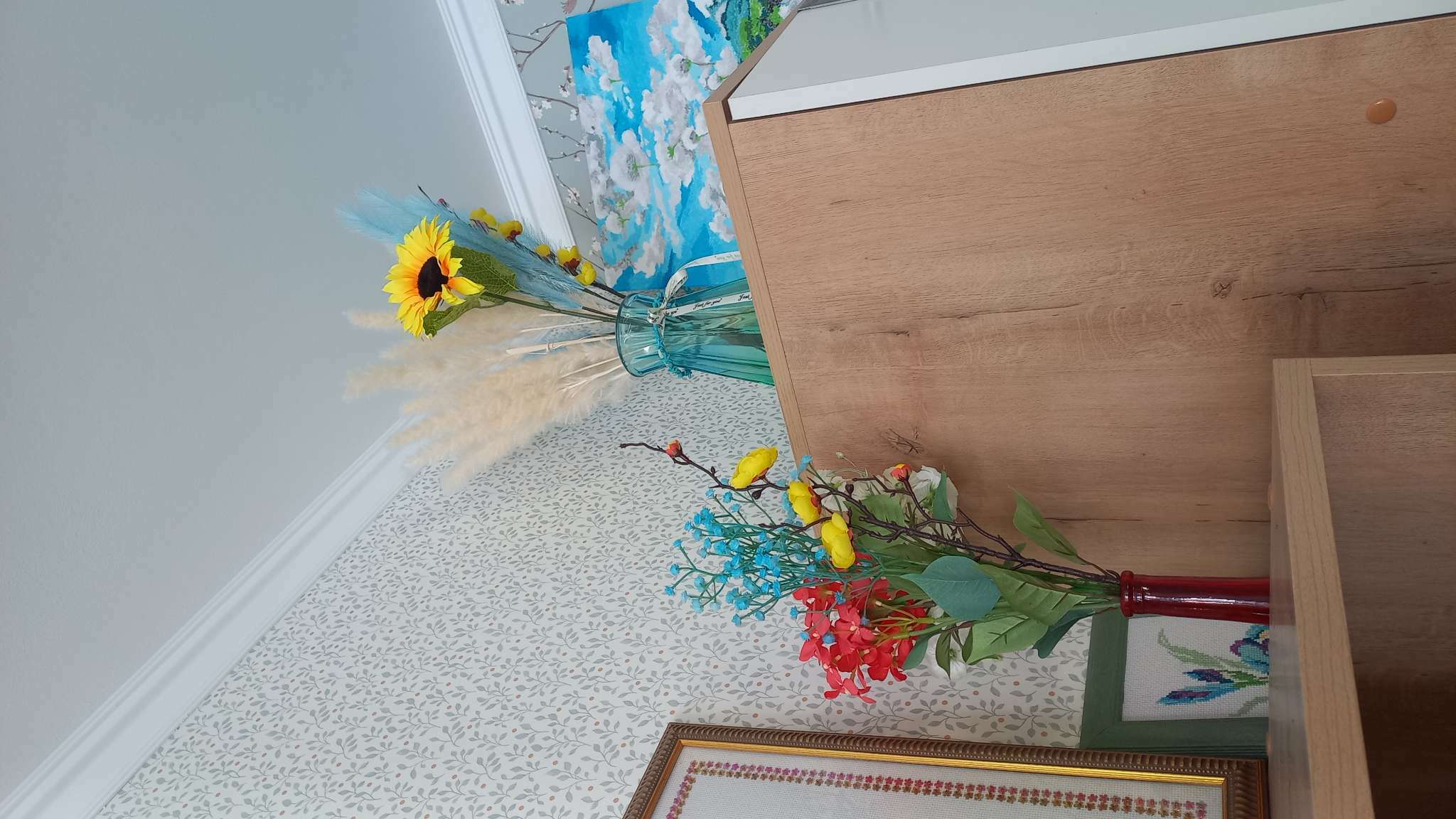 Фотография покупателя товара Цветы искусственные "Подсолнух" объём, 13х42 см