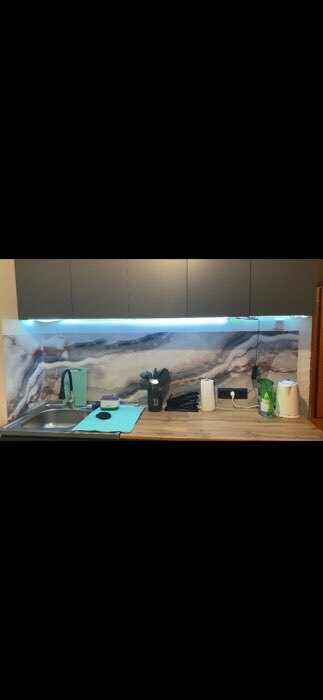 Фотография покупателя товара Кухонный гарнитур для маленькой кухни «Мори», 1500×600 мм, цвет графит - Фото 49