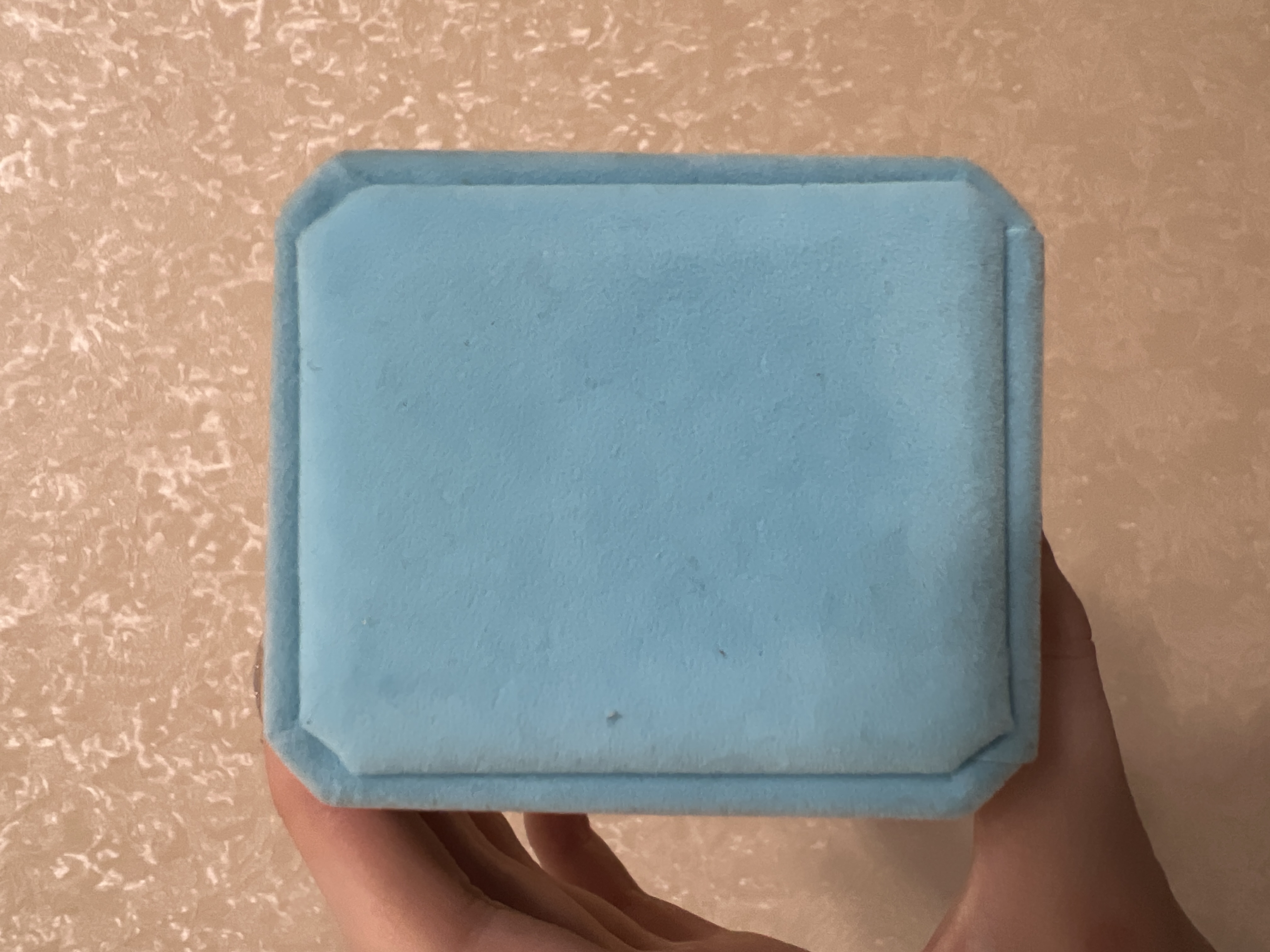 Фотография покупателя товара Футляр бархатный под кольцо «Геометрия», 5×5,5×4, цвет голубой - Фото 1