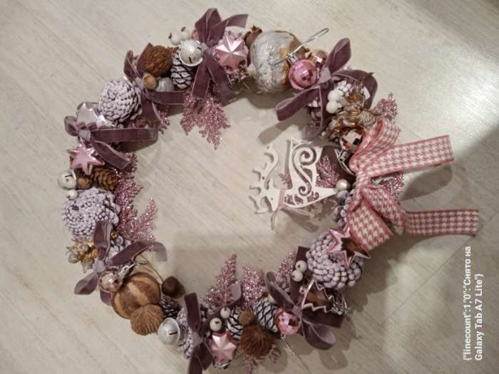 Фотография покупателя товара Декоративная веточка «Изумление» в розовом цвете, 0,3 × 12 × 28 см
