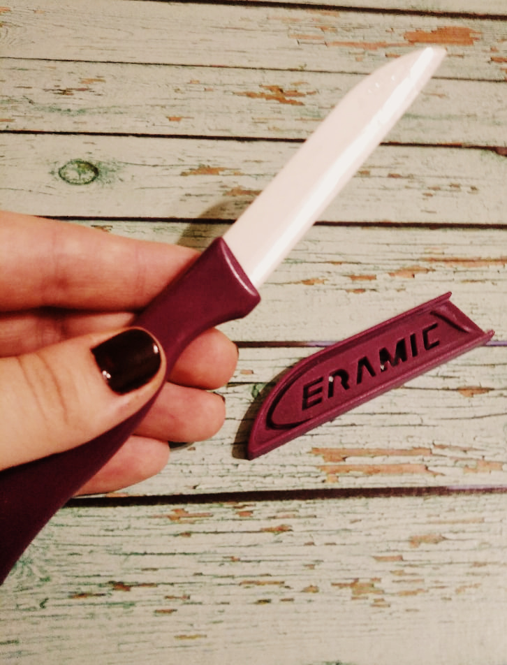 Фотография покупателя товара Нож кухонный керамический Доляна «Керамик», лезвие 7,5 см, цвет МИКС