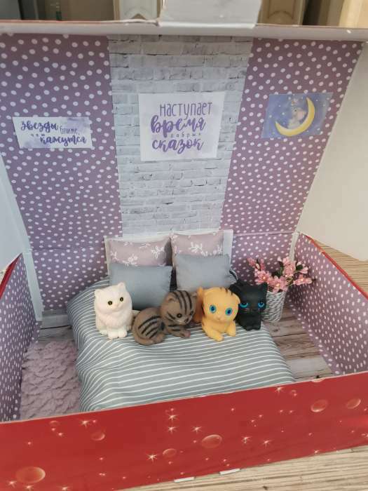 Фотография покупателя товара Набор для творчества. Кукольная кроватка с постельным бельем «Как у взрослых», 14 х 20 х 10 см - Фото 1