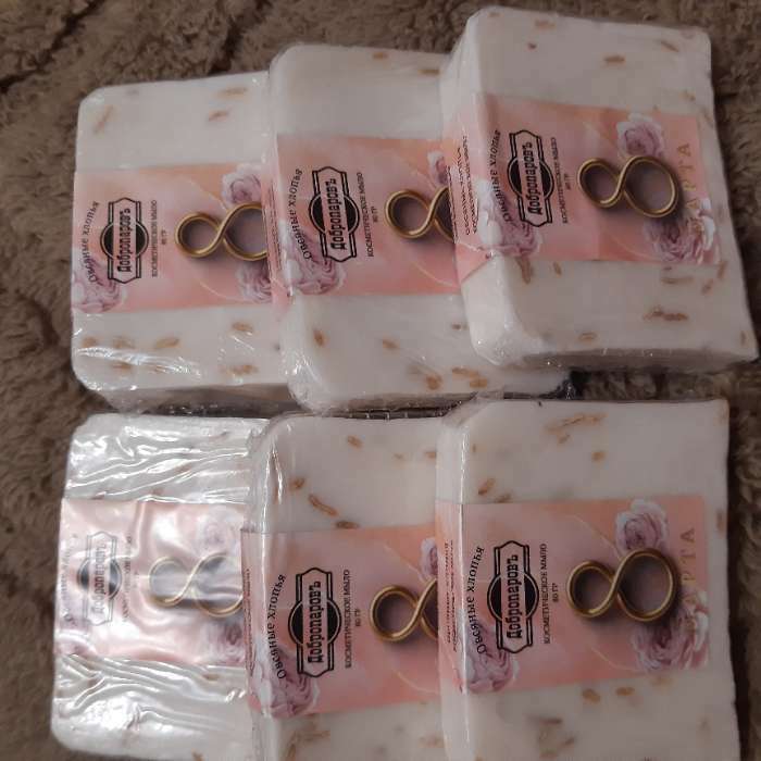 Фотография покупателя товара Косметическое мыло "Поздравляю с 8 Марта" аромат овсянные хлопья, "Добропаровъ", 80 гр