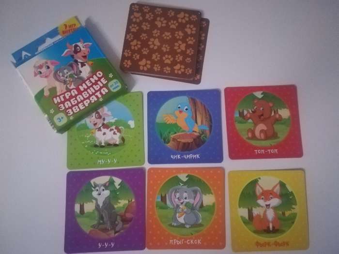 Фотография покупателя товара Настольная мемори игра «Забавные зверята», 24 карточки