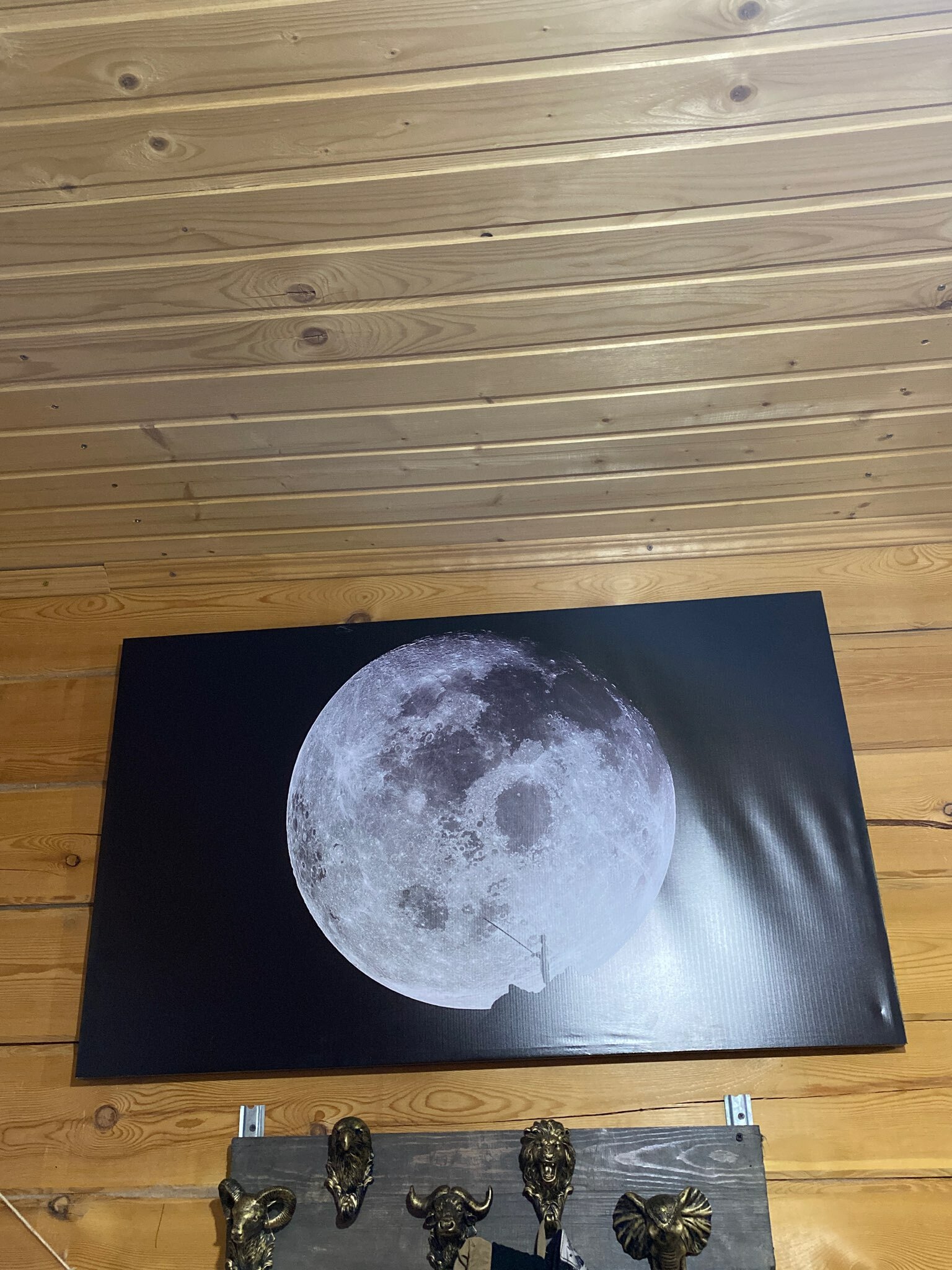 Фотография покупателя товара Картина на холсте "Луна" 60х100 см - Фото 1