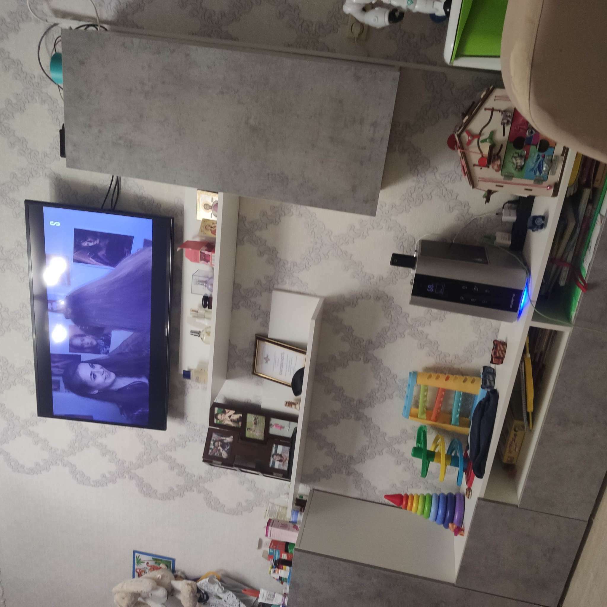 Фотография покупателя товара Гостиная под телевизор «Лира», 2130×1680×350 мм, цвет серый графит - Фото 41