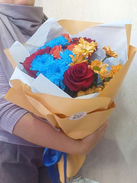 Фотография покупателя товара Наклейка для цветов и подарков "Милая парочка" 16 × 9,5 см - Фото 4