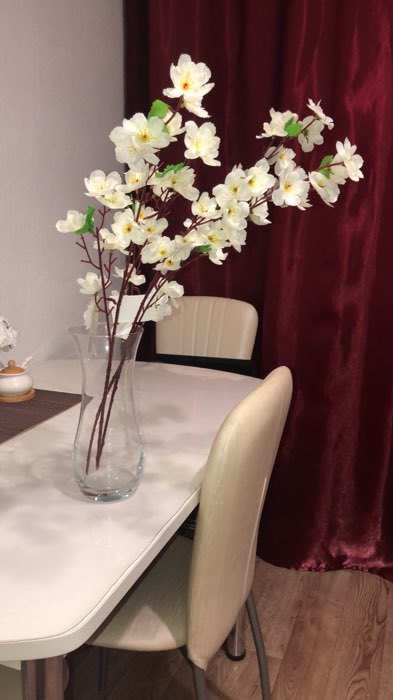 Фотография покупателя товара Цветы искусственные "Ветка яблони" 4,5х58 см, белый