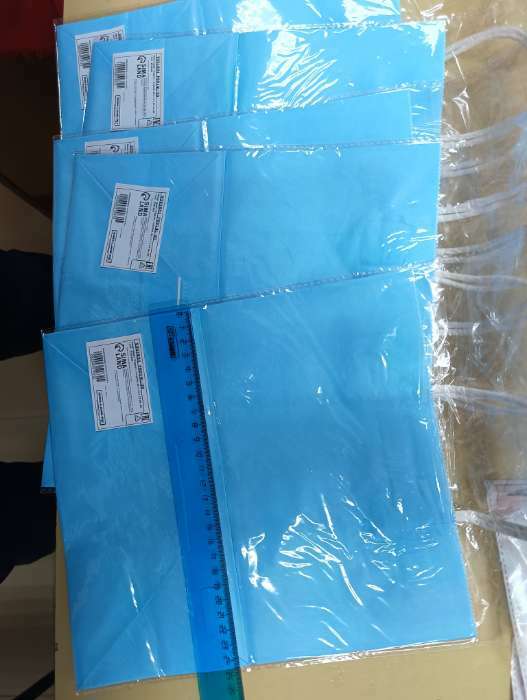 Фотография покупателя товара Пакет крафт «Радуга», голубой, 25 х 12 х 27 см, 80 г/м2, 1 шт