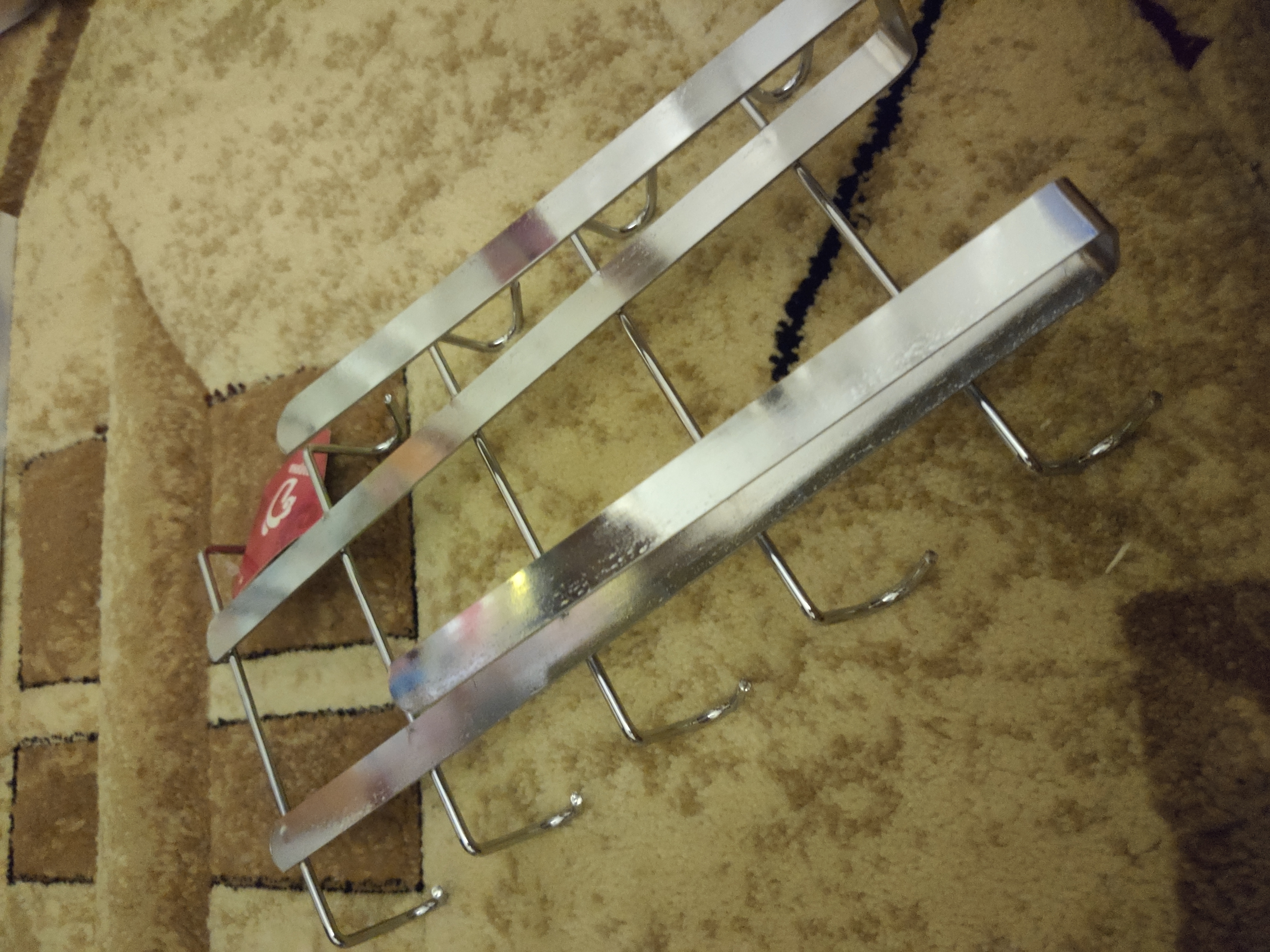 Фотография покупателя товара Держатель для кружек подвесной на 10 предметов Доляна, 27,5×14×6,5 см, цвет серебристый - Фото 8