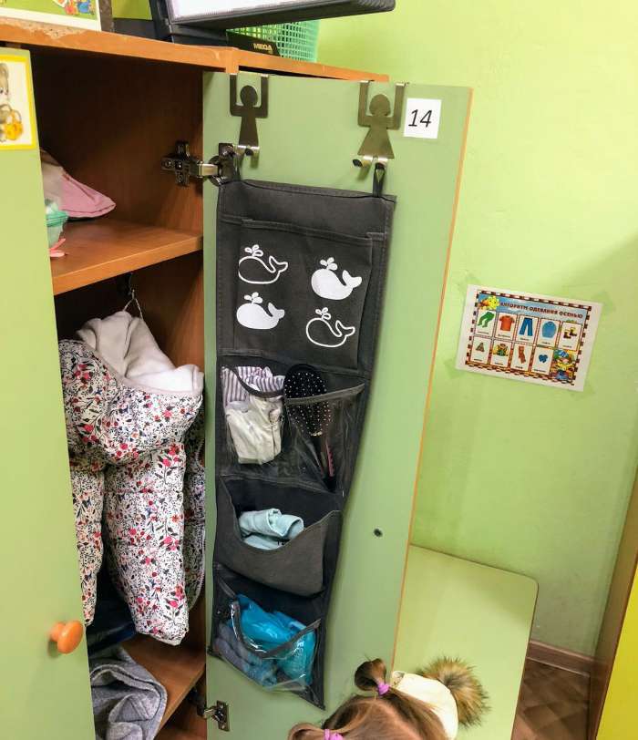Фотография покупателя товара Карманы подвесные для шкафчика в детский сад, Insta Киты - Фото 1