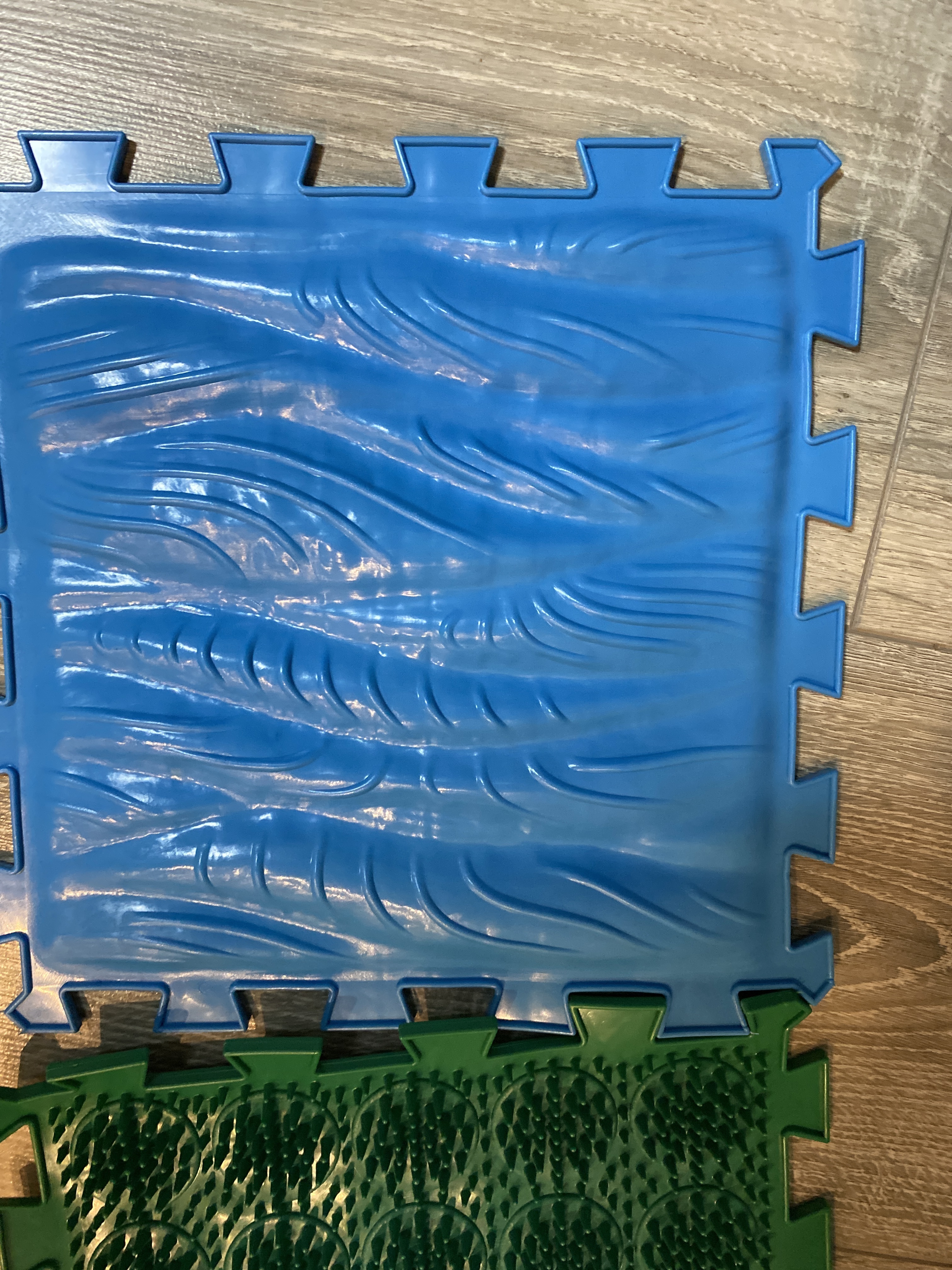 Фотография покупателя товара Модульный массажный коврик ОРТО ПАЗЛ «Морская Волна», 1 модуль, цвет синий - Фото 1