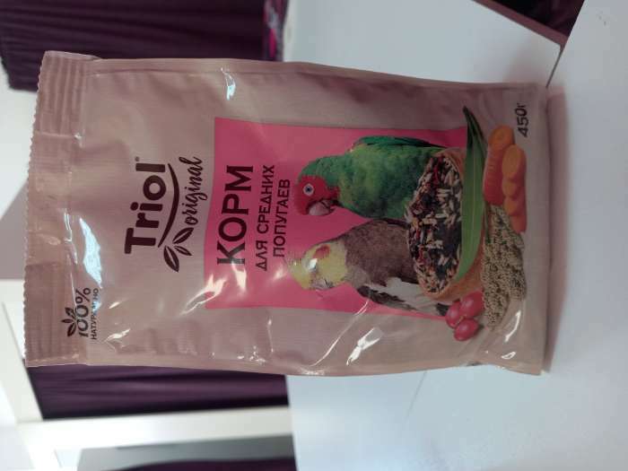Фотография покупателя товара Корм Triol для средних попугаев, 450 г - Фото 1