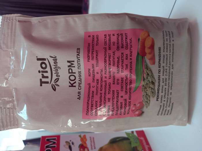 Фотография покупателя товара Корм Triol для средних попугаев, 450 г - Фото 3