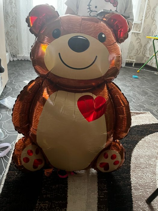Фотография покупателя товара Воздушные шары фольгированные 32" «Большой мишка с сердцем»