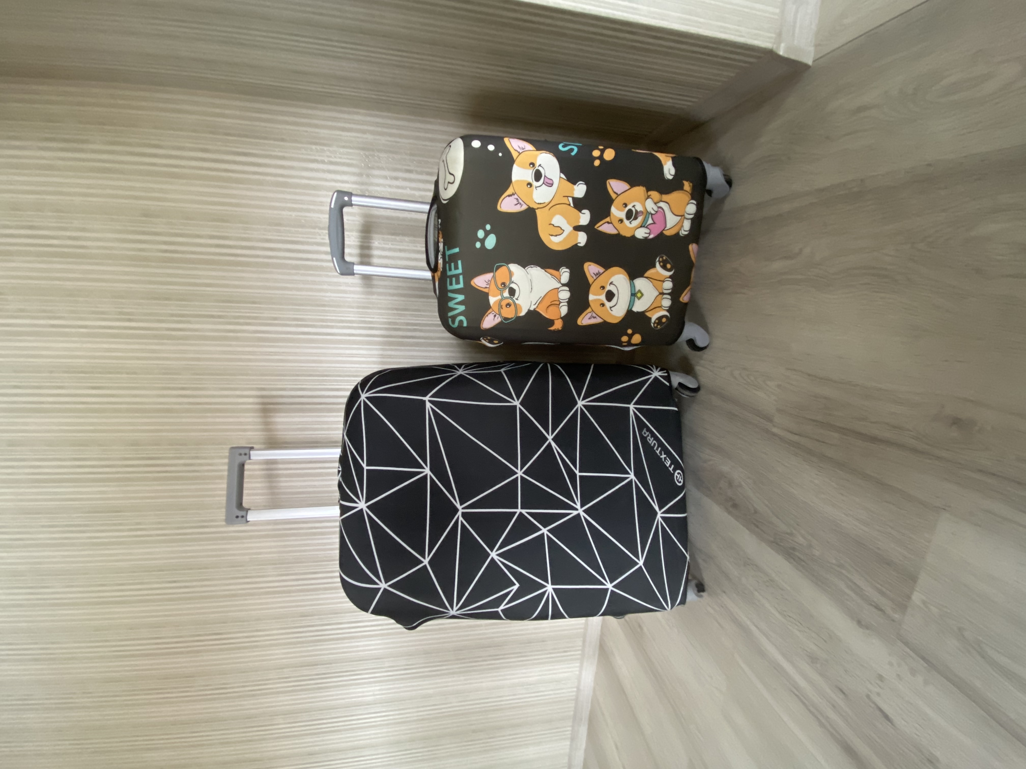 Фотография покупателя товара Чехол на чемодан 20", цвет чёрный/разноцветный