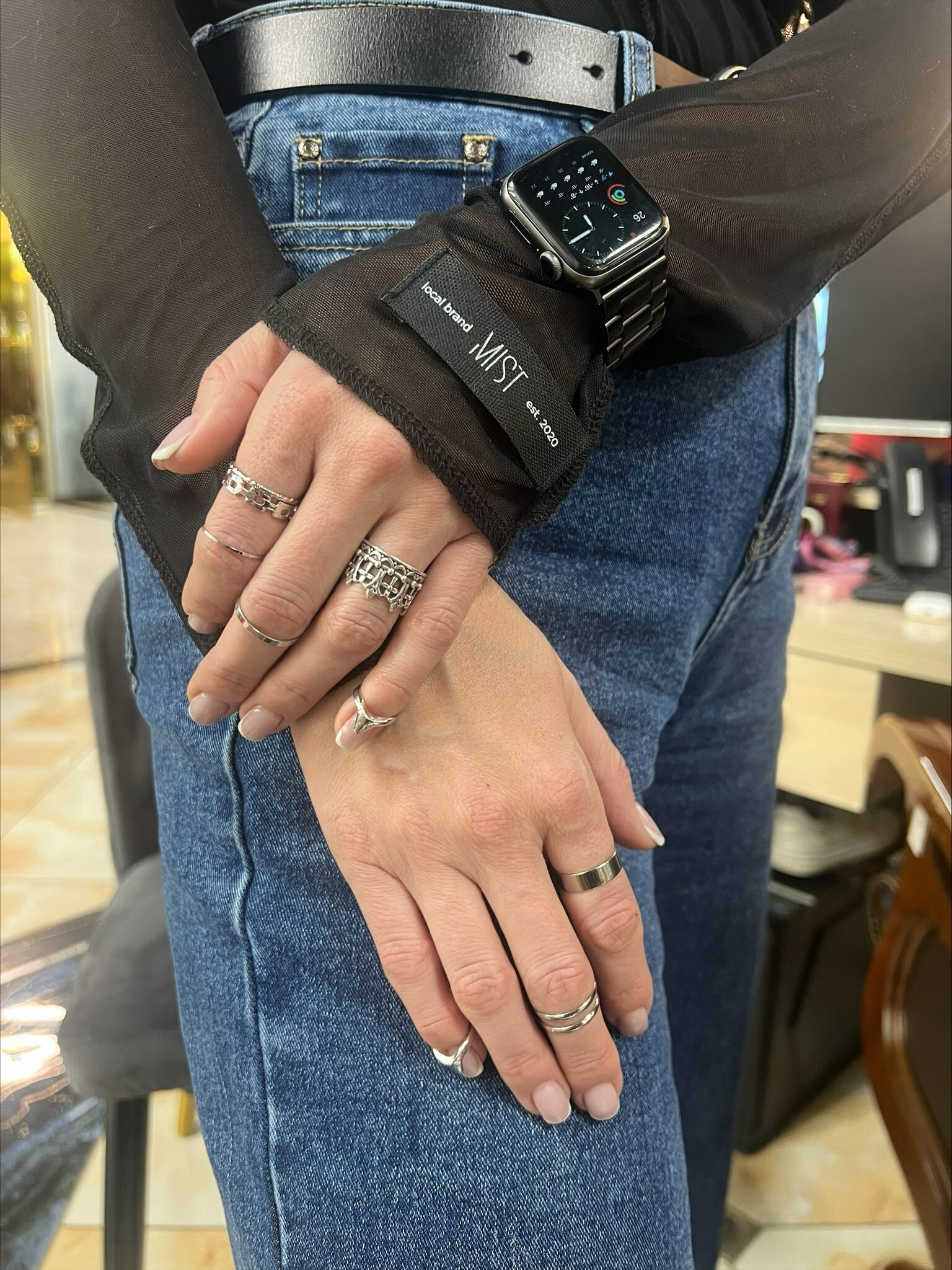 Фотография покупателя товара Кольцо «Классика» минимал, цвет серебро, безразмерное - Фото 1