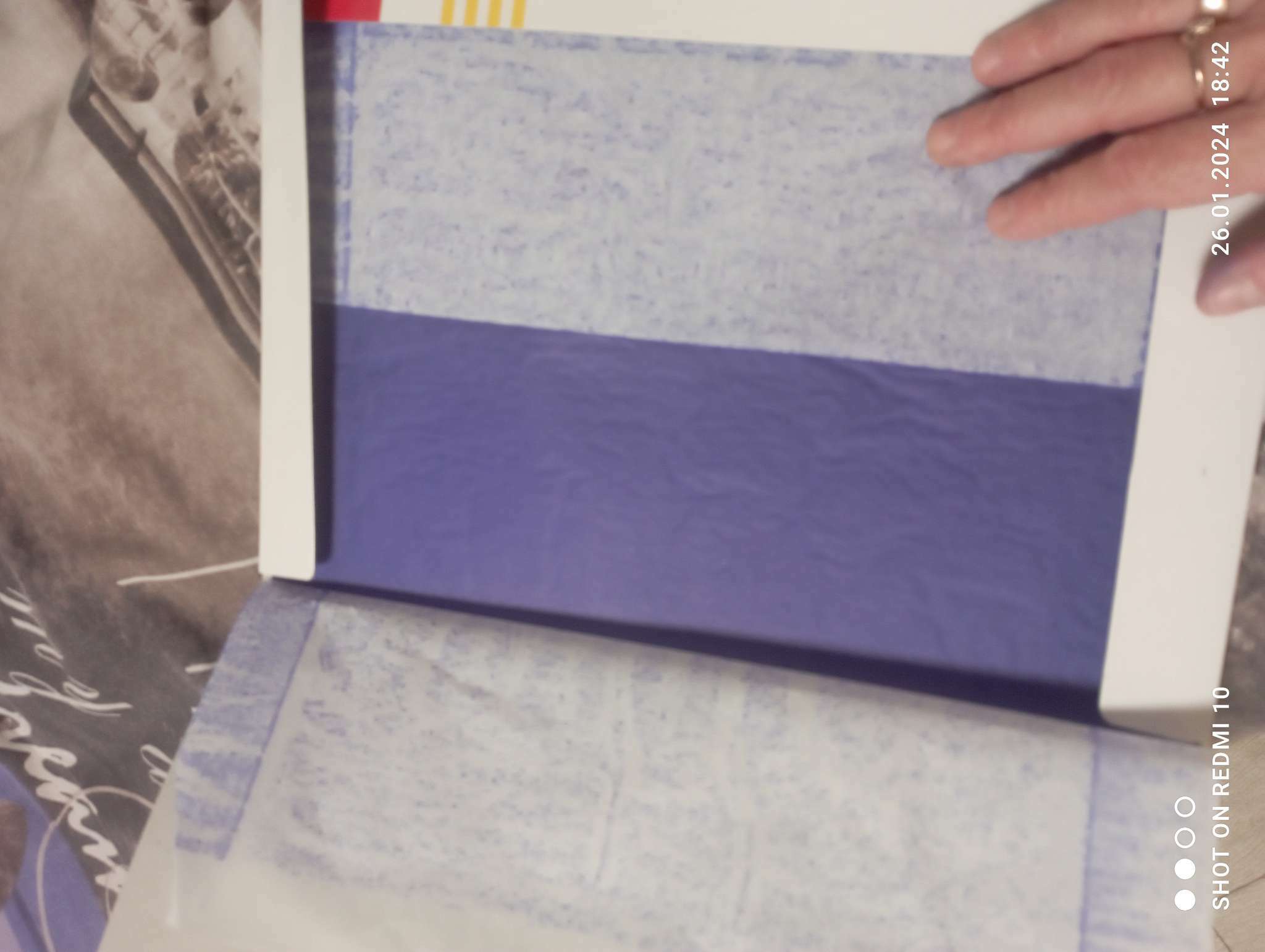 Фотография покупателя товара Бумага копировальная (копирка) А4, deVENTE, 50 листов, фиолетовая - Фото 1