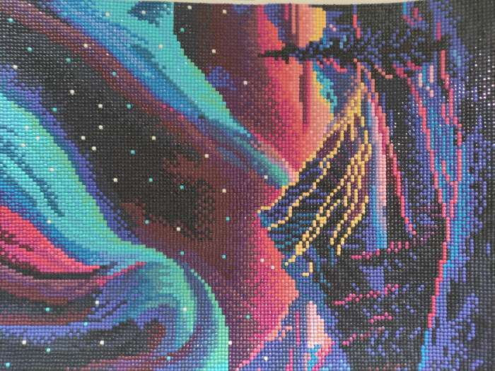 Фотография покупателя товара Алмазная мозаика на новый год с частичным заполнением на холсте «Снеговик», 30×40 см, набор для творчества - Фото 2