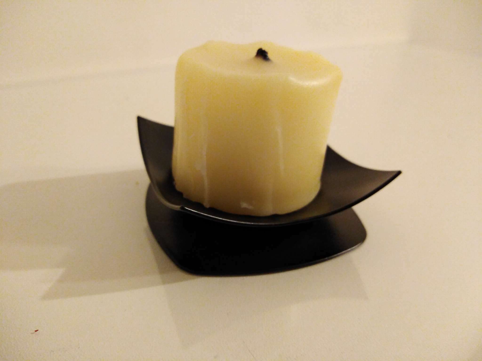Фотография покупателя товара Подсвечник "Кварта" металл на 1 свечу, 7х2,7 см, черный - Фото 2
