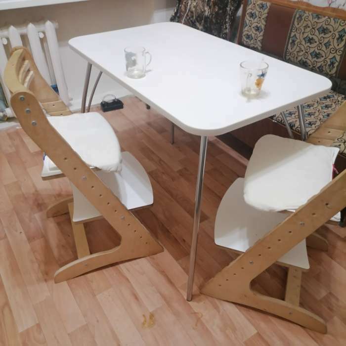 Фотография покупателя товара Стол обеденный LAKSI, 1000×590×750 мм, цвет дуб беленый - Фото 5