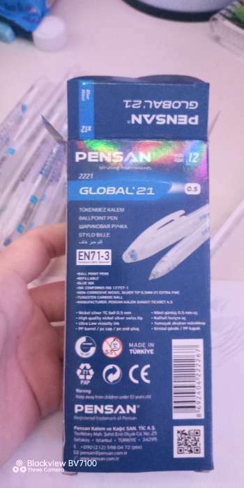 Фотография покупателя товара Ручка шариковая масляная Pensan Global-21, узел 0.5 мм, чернила синие - Фото 5