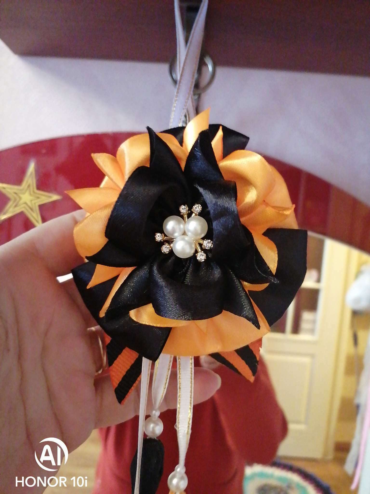 Фотография покупателя товара Лента атласная, 20 мм, 23±1 м, чёрная №39 - Фото 4