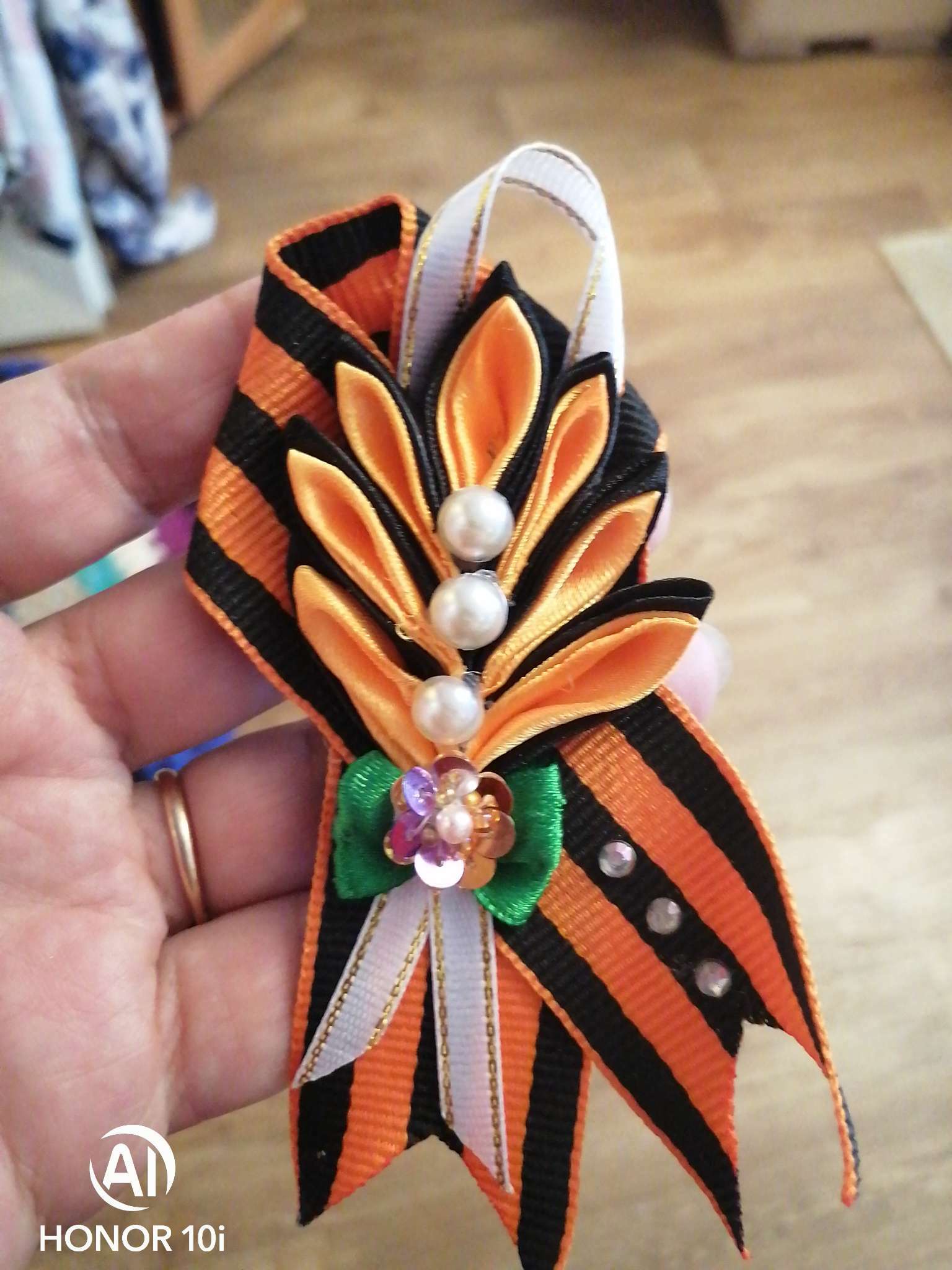 Фотография покупателя товара Лента атласная, 20 мм, 23±1 м, ярко-оранжевая №25 - Фото 1