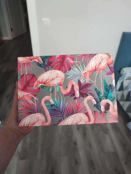Фотография покупателя товара Коробка подарочная складная, упаковка, «Фламинго», 21 х 15 х 7 см