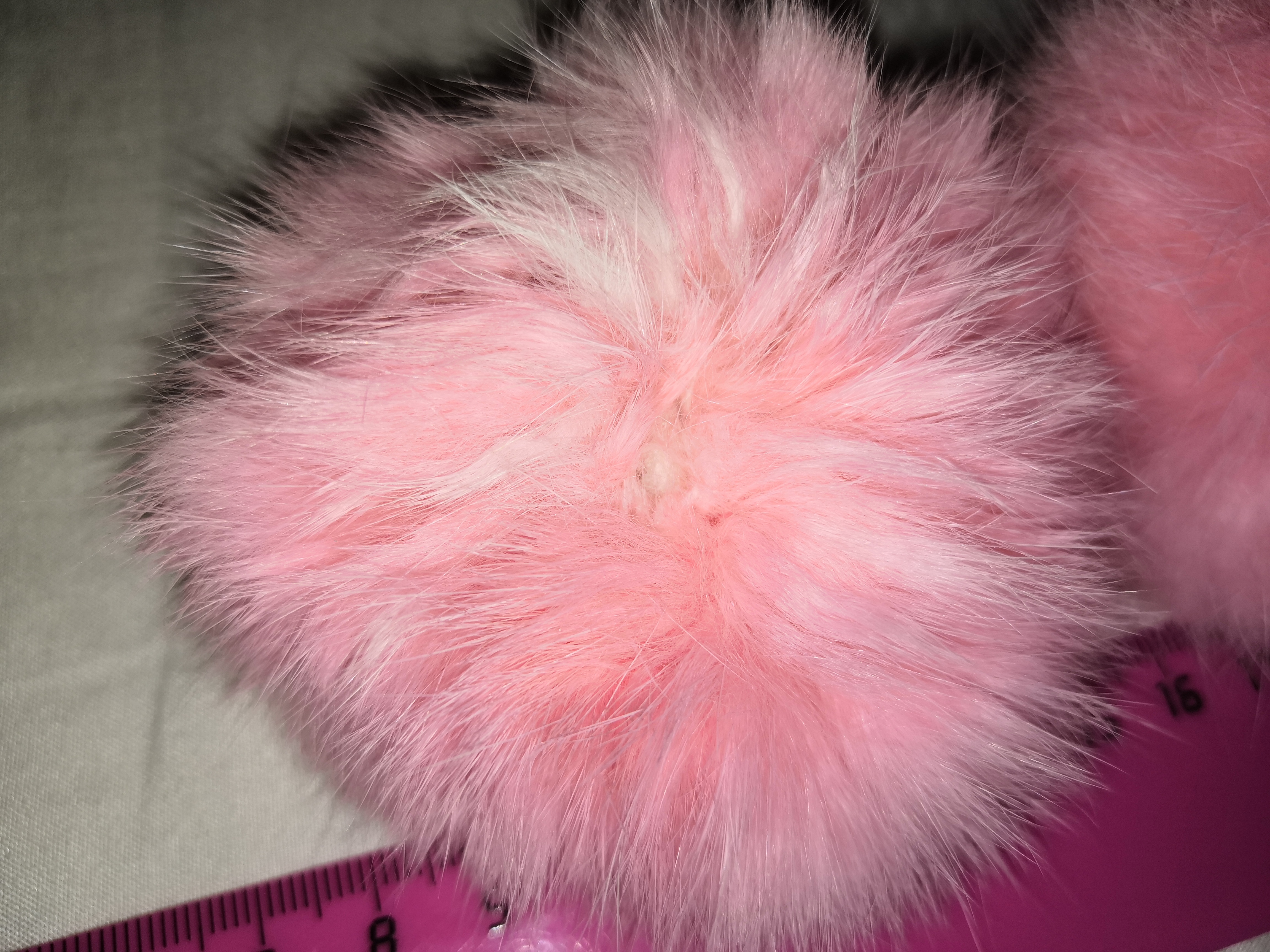 Фотография покупателя товара Помпон из натурального меха зайца, размер 1 шт: 7 см, цвет розовый - Фото 4