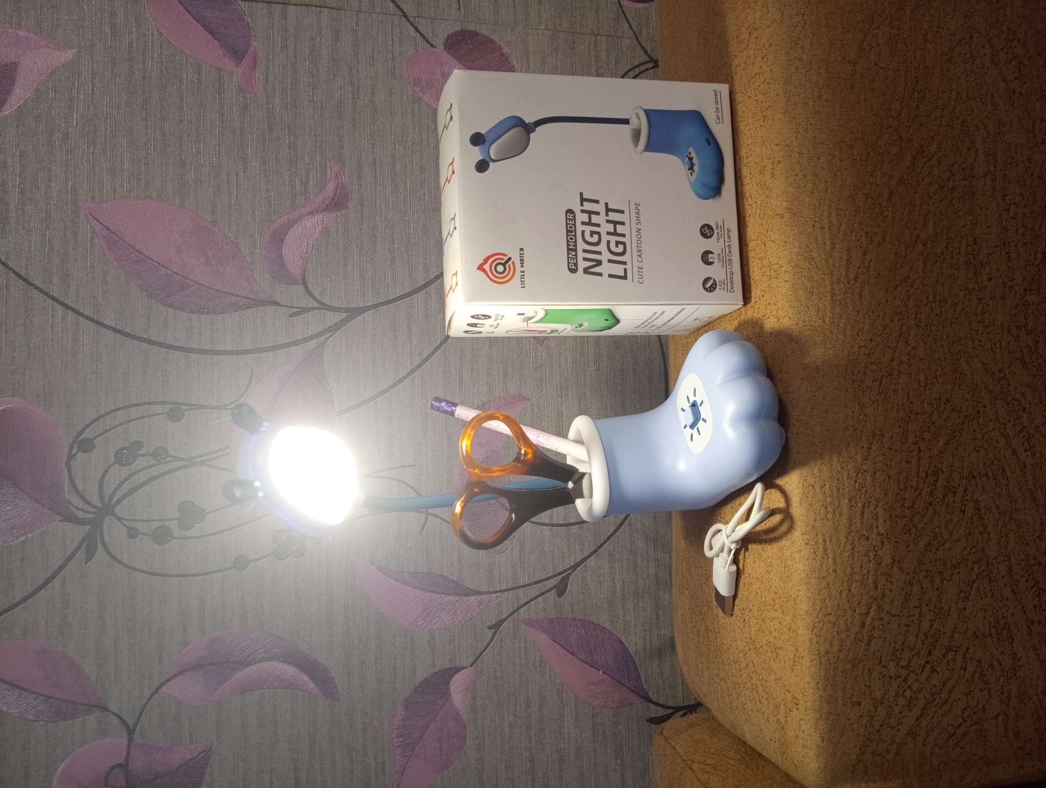 Фотография покупателя товара Настольная лампа "Лапка" 14xLED 3Вт USB АКБ МИКС 10,5х6,5х26 см RISALUX - Фото 2