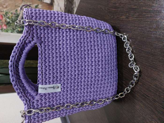 Фотография покупателя товара Цепочка для сумки, с карабинами, 14 × 10 мм, 60 см, цвет серебряный