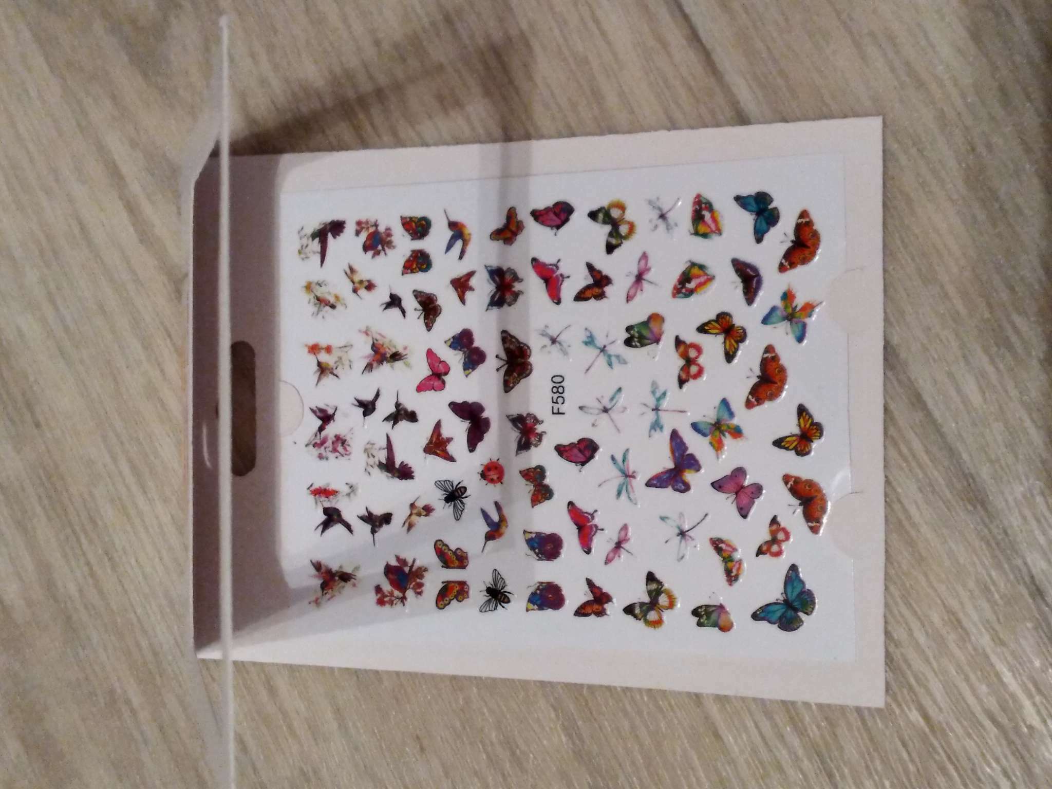 Фотография покупателя товара Наклейки для ногтей «Нежные бабочки», разноцветные - Фото 1