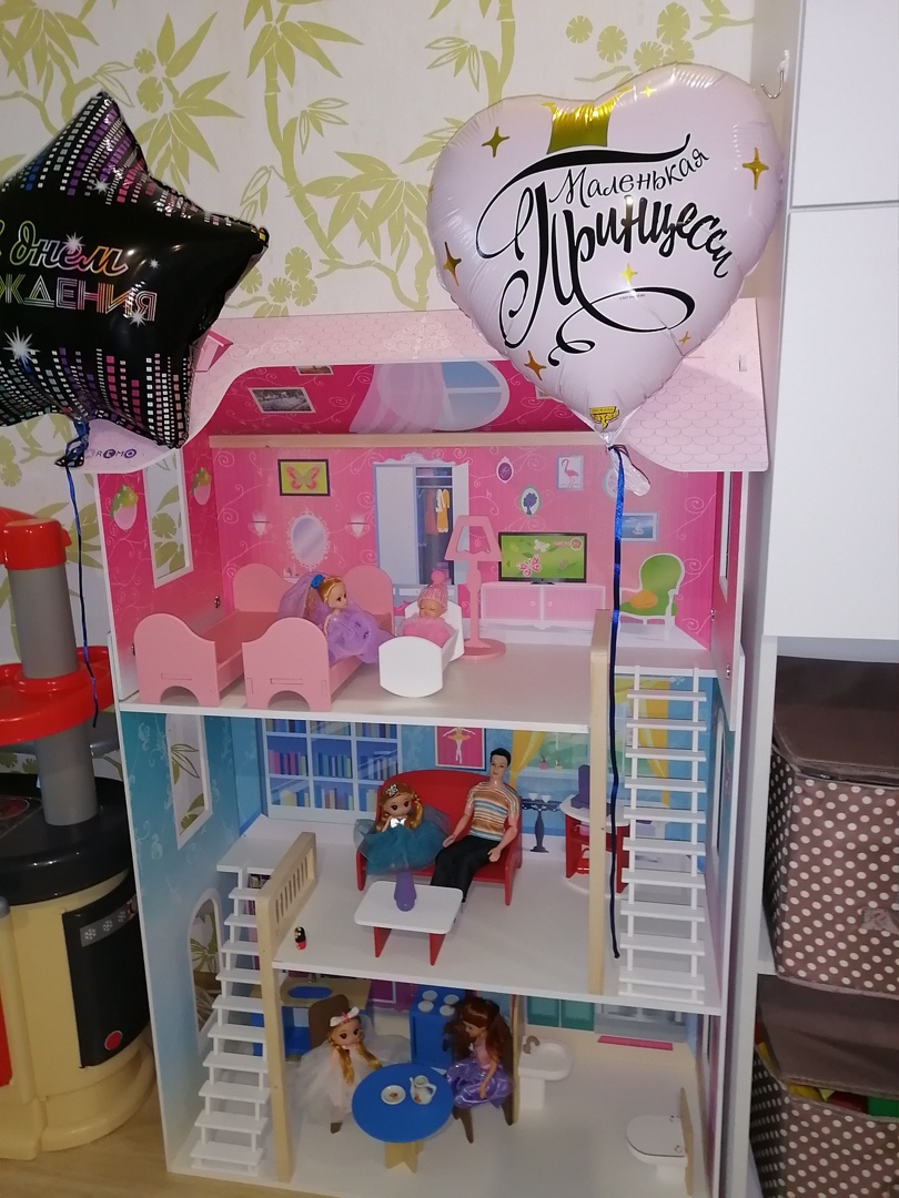 Фотография покупателя товара Кукольный домик «Вдохновение», (16 предметов мебели, 2 лестницы)