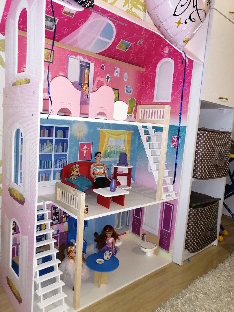 Фотография покупателя товара Кукольный домик «Вдохновение», (16 предметов мебели, 2 лестницы)
