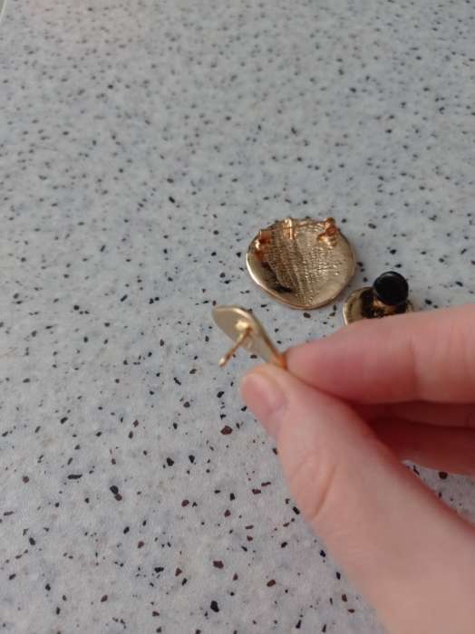 Фотография покупателя товара Набор 2 предмета: серьги, брошь-кулон «Закат», цветной в золоте - Фото 4