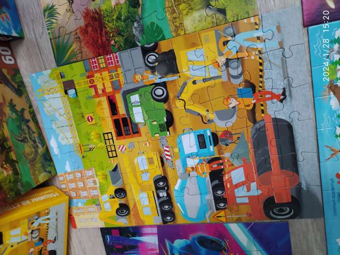 Фотография покупателя товара Пазлы детские «Машины на стройке», 60 элементов