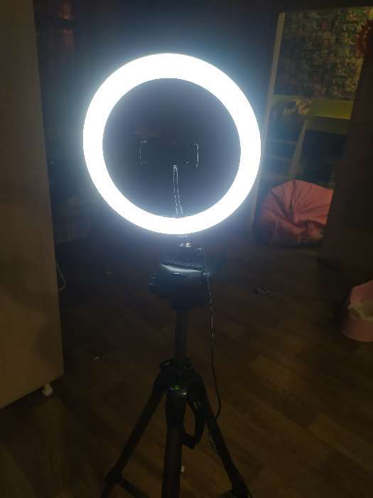 Фотография покупателя товара Светодиодная кольцевая лампа Luazon CB-32, 10" (26 см), 10 Вт, 3 режима, работает от USB - Фото 1
