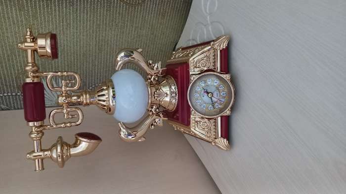 Фотография покупателя товара Часы-светильник "Ретро телефон", с будильником, 28.5 х 18 х 18 см - Фото 1