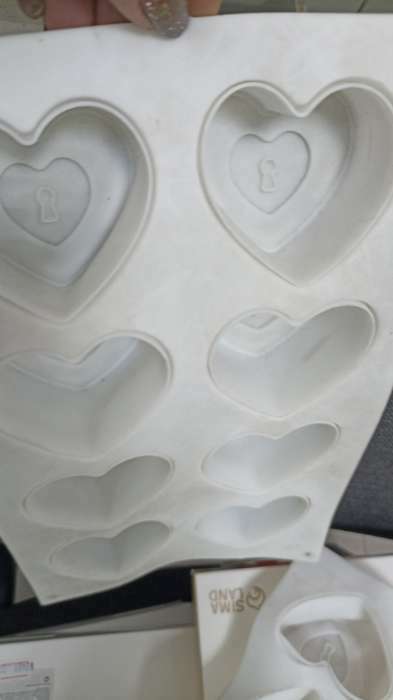 Фотография покупателя товара Форма для муссовых десертов Доляна «Сердце», силикон, 29×17×4,3 см, 8 ячеек (5,5×6,2×3,5 см), цвет белый - Фото 12